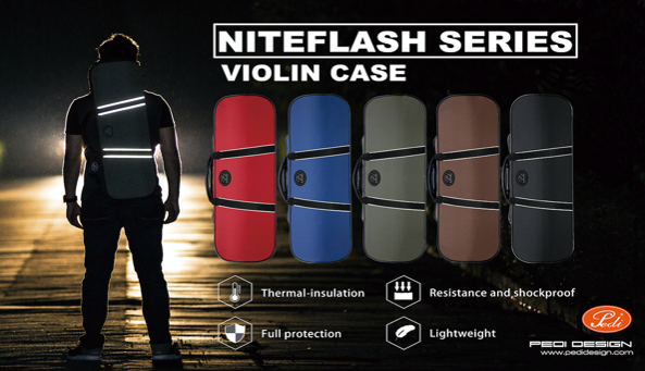 PEDI Violin Case PAA16100 Niteflash Series.